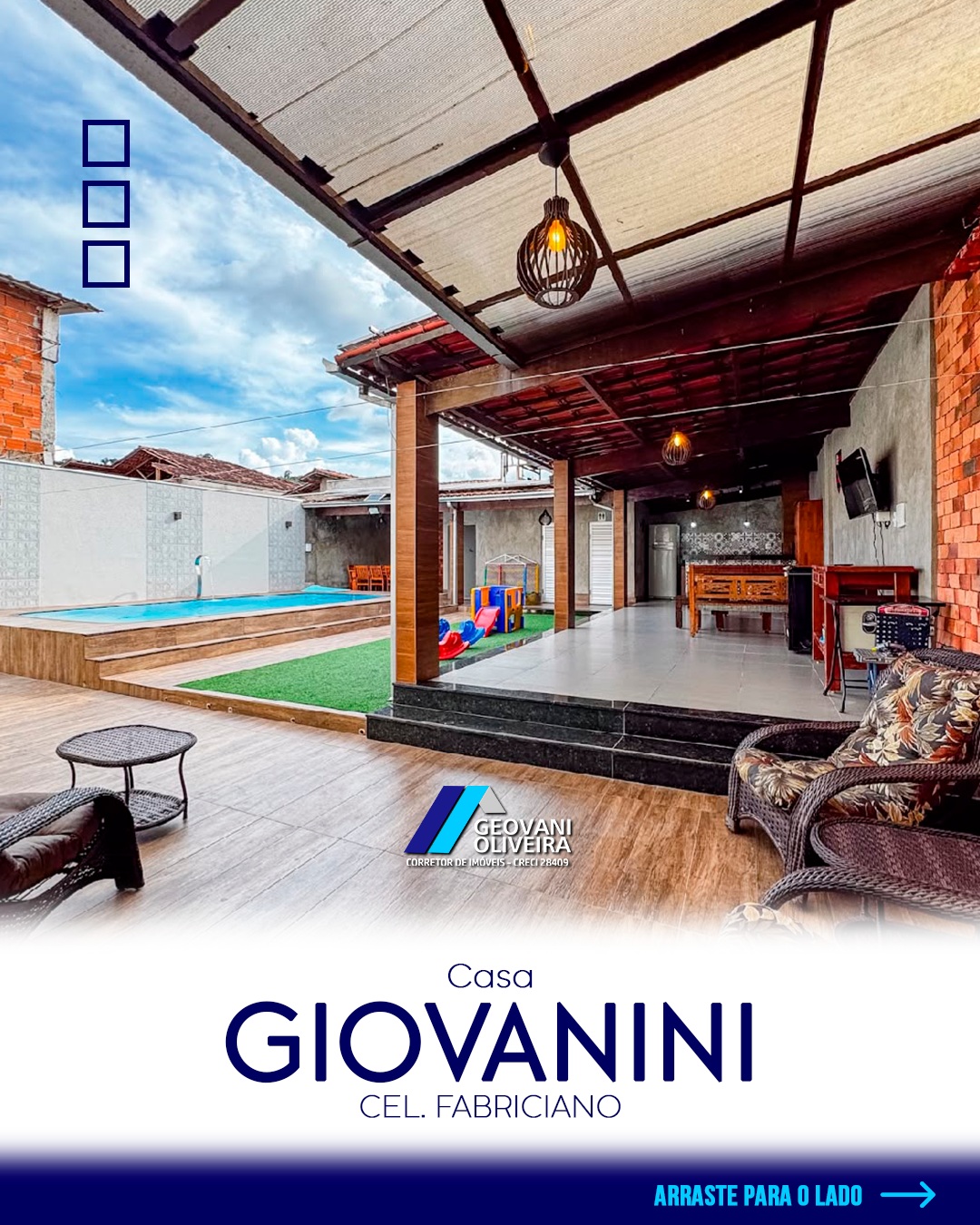 Casa à venda no bairro Giovanini, Coronel Fabriciano - 3 quartos com suíte master, piscina e espaço gourmet